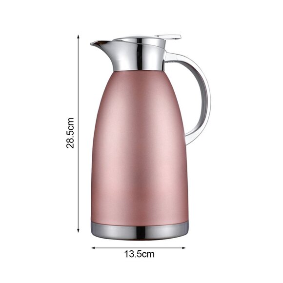 SOGA 2.3L Rose Gold Stainless Steel Insulated Vacuum Flask Hot & Cold Drink Bott - Picture 6 of 8